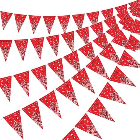 PRICES MAY VARY. Meaningful design: celebratory western cowboy party banner can be reused time and time again for western themed decoration; make a colorful event special by adding balloons, party streamers, and confetti with this bunting banner; triangular flag cut and its style fits into any whimsical setting Suitable size and Durable materials: this pennant banner is made of quality paper material with weather resistance, party banner measures at 9.8 feet long, with each triangle flag measuri Western Cowboy Party, Cowboy Themed Party, Wild West Party, Pennant Banner, Cowboy Party, Bunting Banner, Western Cowboy, Themed Party, Wild West