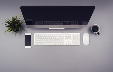 Office desk hero header. Top view of office desk with smartphone and computer. S , #sponsored, #header, #Top, #hero, #Office, #desk #ad Desk Top View, Wood Office Furniture, Photoshop Rendering, Table Top View, Retouching Photoshop, Office Materials, Desk Plans, Mouse Keyboard, Modern Office Desk