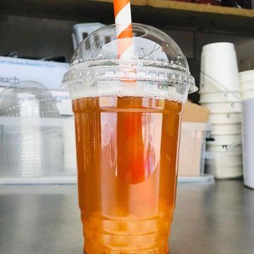 Peach Bubble Tea, Taro Milk Tea Recipe, Tea Syrup Recipe, Peach Milk Tea, Fruit Jelly Recipe, Fruit Tea Recipes, Peach Tea Recipe, Taro Milk Tea, Boba Tea Recipe