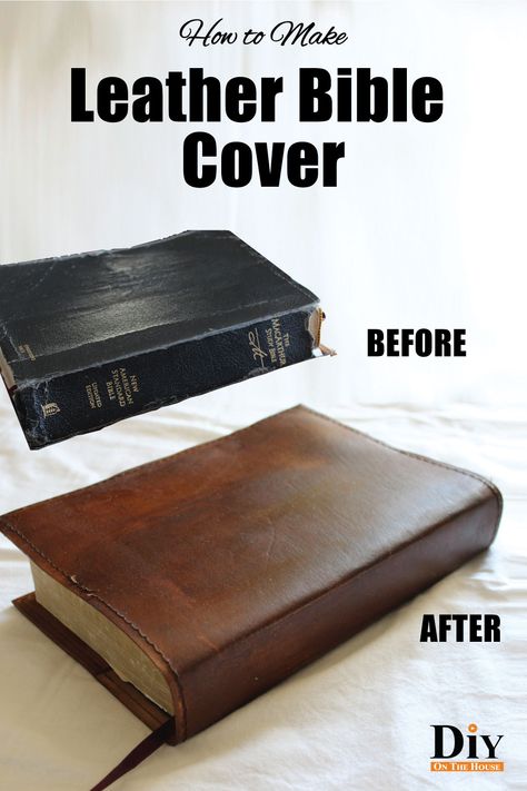 Recover Bible Diy, How To Make A Leather Book Cover, Diy Bible Covers With Pockets, Leather Book Covers Diy, Custom Leather Bible Cover, Bible Cover Pattern Free, Rebinding A Bible, How To Rebind A Bible, Diy Leather Journal Cover How To Make