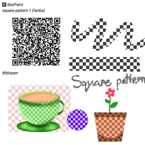 Square pattern brush - you can use it as chess/ checkers BG / don't use it without credits 🚫 Paint Code, Ibis Paint, Square Pattern, Drawing Base, Checkered Pattern, Painting Patterns, Paint Brushes, Chess, Qr Code