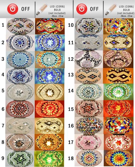 MOZAIST 70 Colors Options Replacement Turkish Lamp Globe, Handmade Moroccan Mosaic Ball, Big Size Lampshade - Table, Floor, Swan Neck, Fixture, Moon Shaped Stained Glass Lamps, Floor Lamps - Amazon Canada Mosaic Globe, Turkish Hanging Lamp, Swan Table, Globe Floor Lamp, Turkish Lamp, Turkish Mosaic Lamp, Moroccan Lighting, Turkish Lamps, Mosaic Lamp