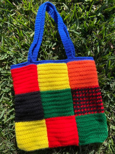 patchwork #crochet #harrystyles Crochet Bag Patchwork, Patchwork Bag Crochet, Crochet Harry Styles Bag, Harry Styles Crochet Pattern, One Direction Crochet, Crochet Patchwork Bag, Crochet Patchwork Cardigan, Patchwork Crochet, Patchwork Knit