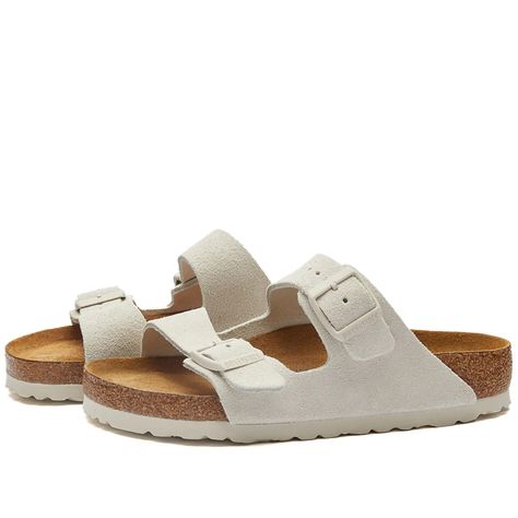 Discover great products at the best prices at Dealmoon. Birkenstock Arizona SFBAntique White Suede. Price:$73.50 at END Clothing Summer Logo, The North Face 1996, North Face 1996, End Clothing, Alexander Mcqueen Logo, Birkenstock Arizona, Fashion Sale, Grey Women, Blue Suede