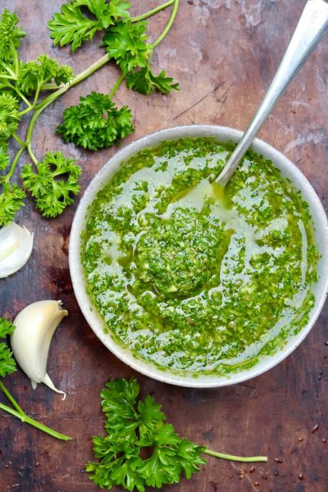 Italian Salsa Verde – The Fountain Avenue Kitchen Chermoula Chicken, Easy Pesto Recipe, Italian Salsa, Herb Pesto, Chermoula Sauce, Closet Cooking, Salsa Verde Recipe, Italian Sauce, Potato Bites