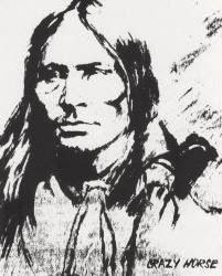 A 1934 sketching of Crazy Horse by Lakota artist Daniel Long Soldier. This was also based on descriptions by family and friend of Crazy Horse. Crazy Horse Monument, Portrait Au Crayon, Crazy Horse Memorial, Oglala Lakota, Lakota Sioux, Native American Wisdom, Native American Pictures, Native American Artwork, Owls Drawing