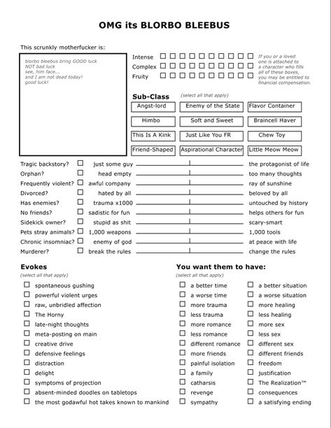 Blorbo Template, How To Make An Oc, Self Insert Oc, Oc Character Sheet, Character Sheet Writing, Oc Sheet, Alignment Charts, Oc Template, Funny Charts