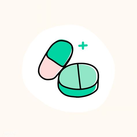 Medicine capsule and pill icon illustration | free image by rawpixel.com / Mind Medicine Icon Aesthetic, Nightingale Illustration, Germs Cartoon, Pill Illustration, Ivy Prints, Aesthetic Medical, Medicine Illustration, Laundry Dry Cleaning, Tissue Paper Roll