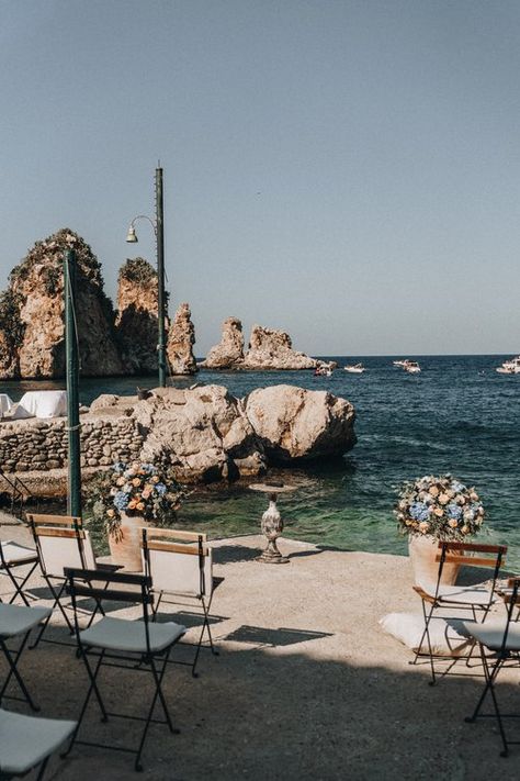 Wedding In Sicily Italy, Taormina Sicily Wedding, Wedding Venues Sicily, Tonnara Di Scopello Wedding, Taormina Wedding, Scopello Sicily, Wedding Sicily, Party Collage, Beach Mediterranean