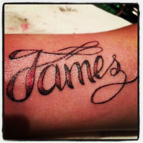 james tattoo James Tattoo, Tattoo Names, Omerta Tattoo, Inspiration Tattoo, Tattoo Portfolio, Name Tattoos, Small Tattoo, Tattoo Tattoo, Infinity Tattoo