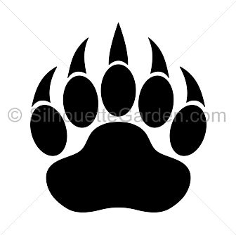 Paw Print Silhouette, Bear Paw Tattoos, Wolf Paw Print, Claw Tattoo, Tatuagem Masculina Pequena, Bear Paw Print, Clip Art Free, Bear Tattoos, Bear Silhouette