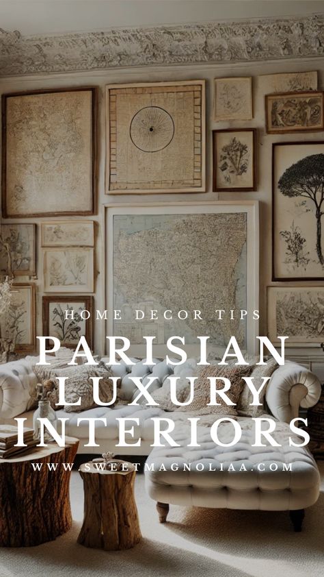 Discover the timeless elegance of Parisian decor with our curated guide to luxury interiors. Explore how to infuse your home with the sophisticated charm of Paris. #parisianstyle #frenchstyle #interiordesign #homedecor Parisian Chic Style Home, French Parisian Decor, Parisian Style Interior, Parisian Luxury, Parisian Home Decor, Eclectic Chic, Parisian Decor, Parisian Chic Style, Interior Design Elements