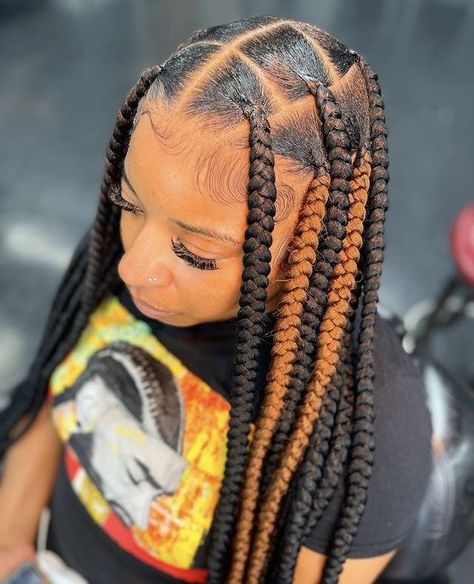 Layered Hairstyles Medium, Large Knotless Braids, Knotless Braids Styles, Large Knotless, Sassy Hairstyles, Hairstyles For Wavy Hair, Barbie Hairstyle, Gorgeous Braids, Hairstyles Medium Length