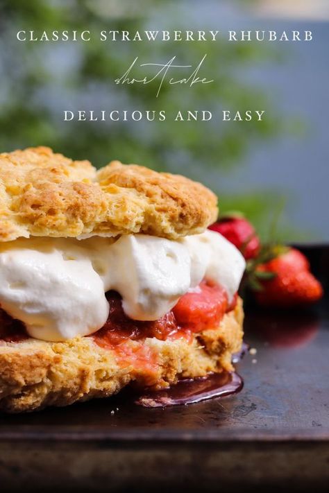 Rhubarb Shortcake, Rhubarb Salsa, West Coast Kitchen, Strawberry Rhubarb Muffins, Sunday Dessert, Garden Strawberry, Clafoutis Recipes, Coast Kitchen, Vanilla Lavender