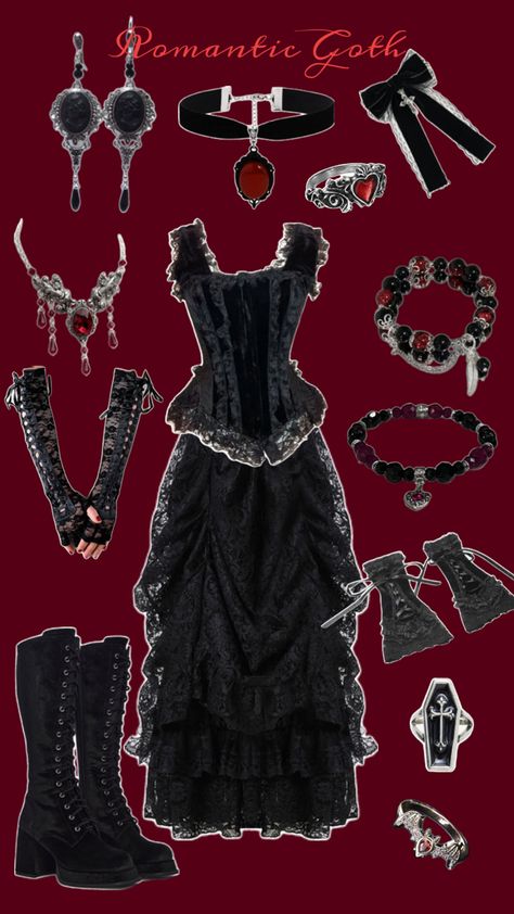 Romantic Goth Outfits, Goth Outfit Inspo, Goth Outfit Ideas, Goth Outfit, Romantic Goth, Gothic Outfits, Goth Outfits, Alternative Outfits, Edgy Outfits