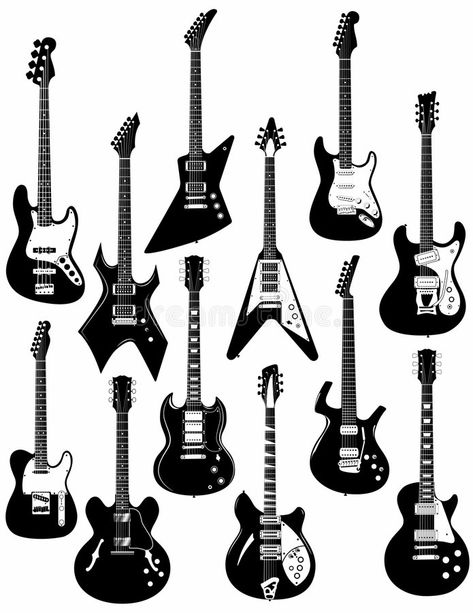 Instrument Background, Electric Guitar Art, Guitar Sketch, Guitar Illustration, Guitar Drawing, Guitar Posters, Electric Guitar Design, Guitar Tattoo, Guitar Obsession