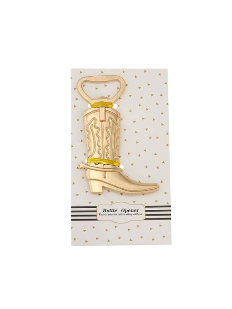 1pc Golden Cowboy Boot-shaped Zinc Alloy Bottle Opener, Ideal For Wedding Party Favors And Small Gifts For GuestsI discovered amazing products on SHEIN.com, come check them out! Boot Bottle Opener, Wedding Party Favors, Cowboy Boot, Amazing Products, Bottle Opener, Small Gifts, Zinc Alloy, Cowboy Boots, Party Favors