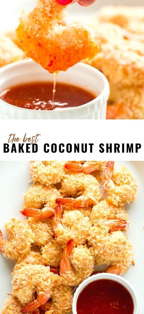 Healthy Coconut Shrimp, Coconut Shrimp Recipe, Baked Coconut Shrimp, Baked Coconut, Coconut Shrimp Recipes, Shell Fish, Yummy Seafood, Prawn Recipes, Tasty Meals