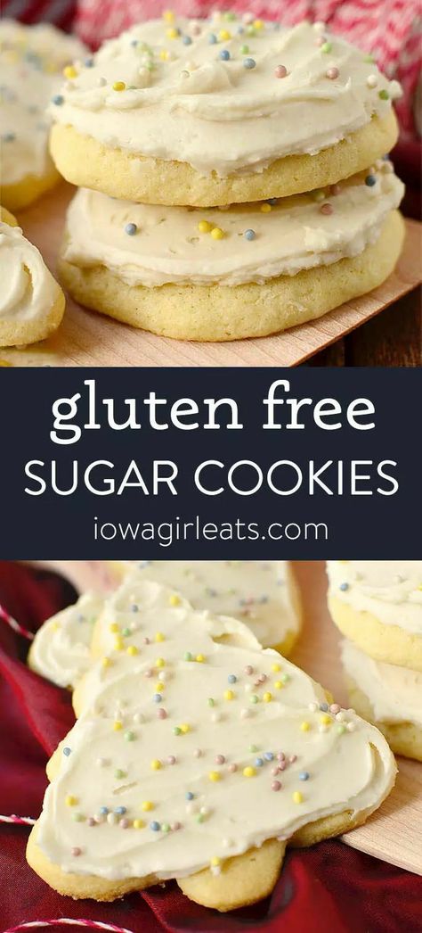 Gluten Free Sugar Cookies Soft, Gluten Free Cookie Dough, Gluten Free Christmas Cookies, Gluten Free Sugar Cookies, Gluten Free Holiday, Gluten Free Cookie Recipes, Gluten Free Christmas, Gluten Free Desserts Recipes, Gluten Free Dairy Free Recipes