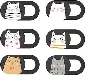 MESMOS 6pk Laptop Camera Cover Slide Cute, Laptop Accessories, Webcam Cover Slide, Phone & Computer Camera Cover Slide, Web Cam Privacy Cover, Camera Blocker. (Cats (Small Size)) Laptop Camera Cover, Cat Lovers Gifts, Macbook Accessories, Laptop Camera, Laptop Brands, Cute Camera, Cat Things, Gifts For Cat Lovers, Cat Themed Gifts