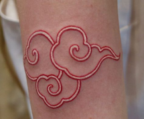 Red Cloud Tattoo, Cloud Tattoo, Red Cloud, Red Tattoos, Black Ink Tattoos, Ink Tattoo, Tattoos, Red, Black