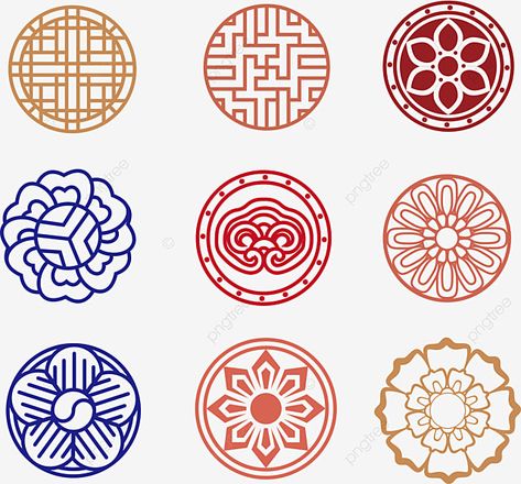 Chinese Element, Image Vintage, Chinese Pattern, Korean Design, 카드 디자인, Chinese Design, Asian Design, Traditional Korean, Vector Flowers