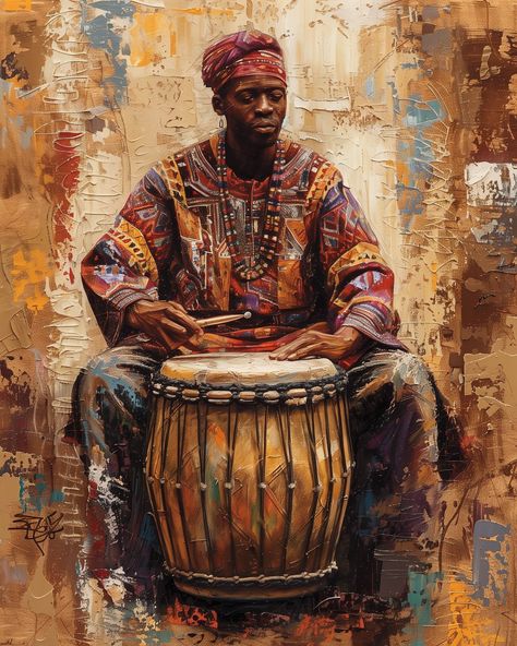 African Wall Art Paintings, African Drummer, Middle East Art, Appartement Decor, African Portraits Art, Amazing Wall Art, African American Artwork, Art Geek, Being An Artist