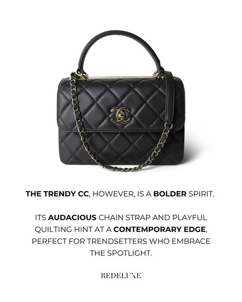 Which classic Chanel bag is your favorite: the elegant Trendy CC, with its modern lines and sophisticated details, or the timeless Coco Handle, with its vintage charm and iconic structure? 💫 Classic Chanel Bag, Coco Handle, Classic Chanel, Authentic Bags, Straw Tote, Beach Ready, Small Light, Vintage Charms, Chanel Bag