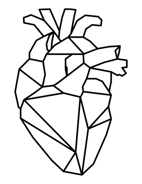 Lined Art Drawings, Printable Drawings To Paint Aesthetic, One Line Heart Drawing, Drawings To Color Aesthetic, Geometric Heart Drawing, Printable Drawings To Color, Heart Art Aesthetic, Line Art With Color, Heart Art Drawing