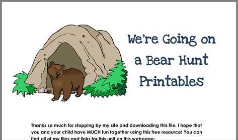 Going On A Bear Hunt, Bear Hunt, The Bear, Nursery Rhymes, Music Songs, Vocabulary, Preschool, Nursery, Songs