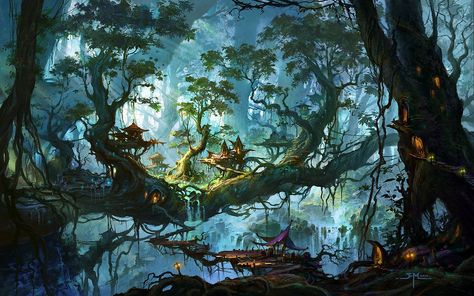 Art ID: 83475 Fantastical Creatures, Dark Sun, Fantasy Worlds, Art Animation, Illustration Photo, Landscape Concept, Fantasy Forest, Amazing Artwork, Fantasy Setting