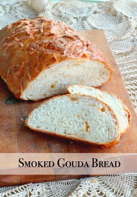 Smoked Gouda cheese bread is chewy and smoky with a crispy crust. Grilled cheese sandwiches anyone? From http://Restlesschipotle.com Gouda Recipes, Gouda Recipe, Savory Bakes, Homemade Bread Recipes, Friendsgiving Ideas, Restless Chipotle, Recipes Cheese, Cheese Bread Recipe, Smoked Gouda Cheese