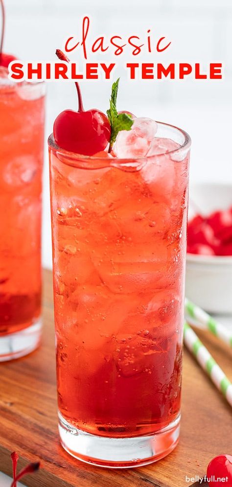 Sherly Temple Drink Aesthetic, Sherry Temple Drink Recipe, Large Batch Shirley Temple, Sherlie Temple Drink, Sheryl Temple Drink, Sherly Temple Drink Recipe, Shirly Temple Drink, Holiday Party Punch, Comfort Drinks