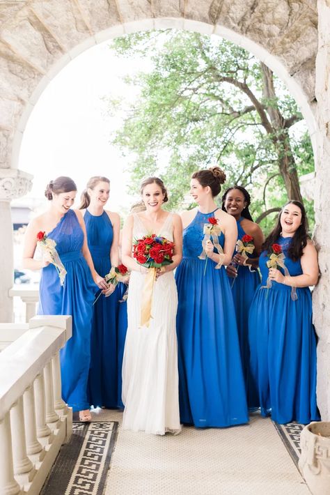 Beauty and the Beast-Inspired Wedding Beauty And The Beast Wedding Dresses, Beauty And The Beast Dress, Beauty And The Beast Wedding Theme, Beauty And The Beast Wedding, Beauty And Beast Wedding, Beauty And The Beast Theme, Disney Inspired Wedding, Knights Of The Zodiac, Royal Blue Wedding