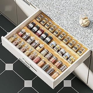 Amazon.com : Spice Racks Cabnit Organization, Spice Organization Diy, Spice Rack Tray, Spice Drawer Organizer, Seasoning Organizer, Spice Organization Drawer, Clutter Free Kitchen, Spice Drawer, Drawer Inserts