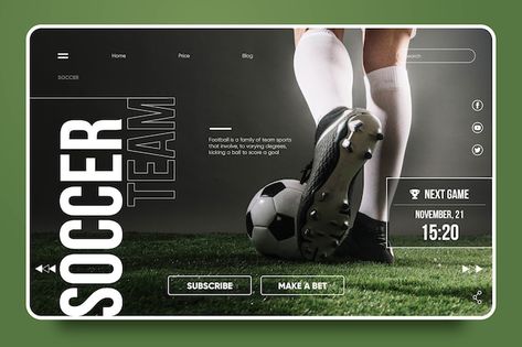 Sports Website, Powerpoint Presentation Design, Landing Page Template, Webpage Design, Portfolio Web Design, Grafic Design, Creative Instagram Stories, Graphic Templates, Landing Page Design