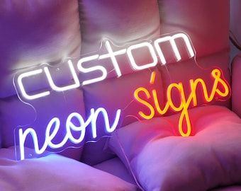 Name Neon Light, Neon Signs For Bedroom, Signs For Bedroom, Cafe Business, Acrylic Wall Decor, Wedding Wall Decorations, Party Bar, Neon Sign Bedroom, Personalized Neon Signs