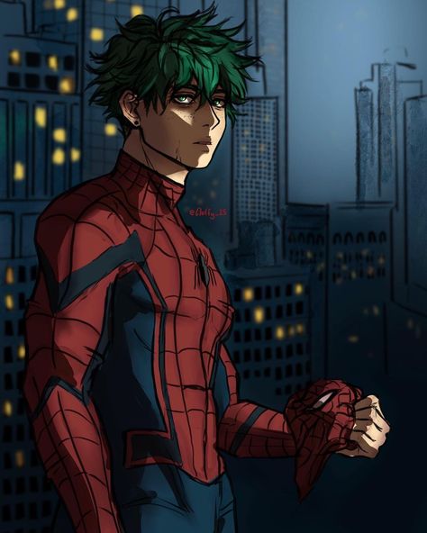 Spiderman Anime, Spiderman Fanart, Spiderman Suits, Boku No Hero Academia Funny, Izu, Anime Crossover, My Hero Academia Episodes, Hero Academia Characters, Fanarts Anime