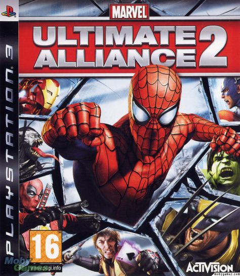 Marvel Ultimate Alliance 2 PlayStation 3 Front Cover Super Hero Powers, Playstation 2 Games, Assassins Creed Rogue, Marvel Ultimate Alliance, Best Video Games, Ultimate Marvel, Video Game Collection, Univers Marvel, Playstation Portable