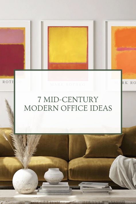 Looking to refresh your workspace? Check out these 7 fabulous Mid-Century Modern office decor ideas that will transform your home or corporate office. Utilize classic modern furniture paired with vibrant colors and timeless design elements. Discover how to blend style and functionality effortlessly, making your office not only aesthetically pleasing but also conducive to productivity. Use vintage pieces alongside contemporary designs to create a unique yet harmonious atmosphere that encourages creativity. Explore the endless possibilities today! Mid Century Modern Office Decor, Classic Modern Furniture, Modern Office Ideas, Modern Classic Furniture, Mid Century Modern Office, Office Decor Ideas, Modern Office Decor, Creative Interior, Creative Interior Design