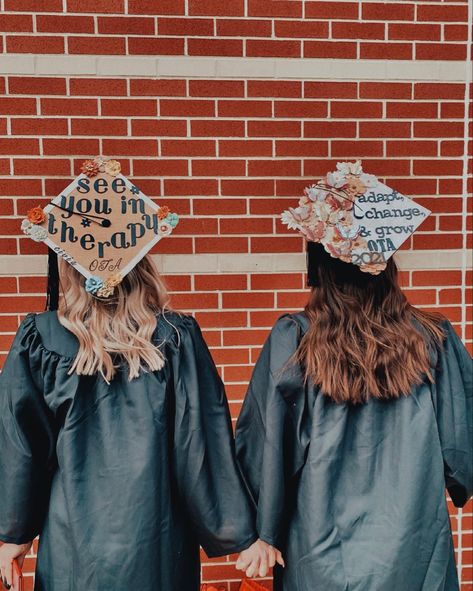 See You In Therapy Grad Cap, Cota Graduation Cap, Ota Graduation Cap, Occupational Therapy Grad Cap, Ota Graduation Cap Ideas, Occupational Therapy Cap Decoration, Occupational Therapy Graduation Cap, Social Work Cap Ideas Graduation, Slp Graduation Cap