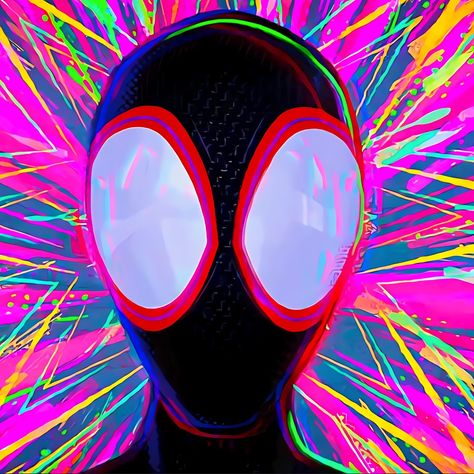 Spider Man Mask, Miles Morales, Spiderman, Mask, Red, Black