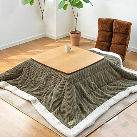 Japanese Kotatsu, Japanese Coffee Table, Stove Table, Tatami Bed, Soft Quilt, Japanese Table, Carpet Stores, Table Quilts, Striped Blankets