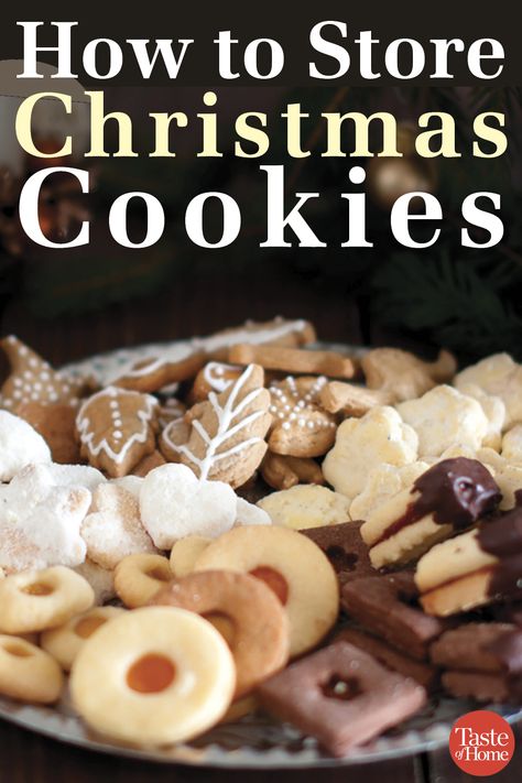 Store Cookies, Fruit Cake Cookies, Cookie Stand, Frozen Christmas, Frozen Cookies, Delicious Cookie Recipes, Xmas Cookies, Storing Cookies, How To Store