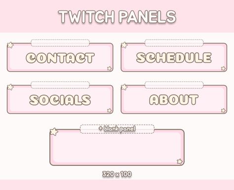 #twitch #stream #twitchpanel #free #lightpink #aesthetic Free Twitch Panels, Twitch Panels Free, Twitch Overlay Free, Free Twitch Overlay, Light Pink Aesthetic, Twitch Panels, Stream Overlay, Free Overlays, Twitch Overlay