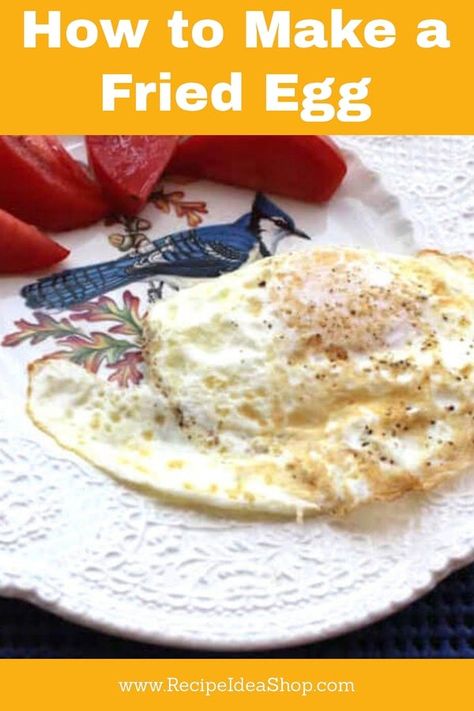 Learn the basics: How to Make a Fried Egg. #friedegg; #howtomakeafriedegg; #eggrecipes; #learnbasiccooking; #basiccooking; #recipes; #recipeideashop Fried Egg Recipe, Egg Nutrition, Making Hard Boiled Eggs, Over Easy Eggs, Healthy Recipes Easy Snacks, Egg Recipe, Fried Eggs, Easy Smoothie Recipes, Easy Eggs