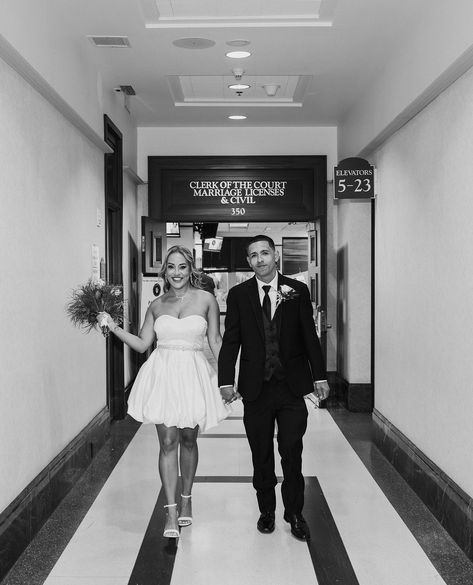 Hot off the press: Yamile & Javier's courthouse wedding in downtown Orlando. This one is worth hitting the link in bio! Riverside Courthouse Wedding, Courthouse Wedding Miami, Phoenix Courthouse Wedding, Court House Wedding Pics, Court House Elopement Pictures, Texas Courthouse Wedding, Polaroid Elopement, Vintage Courthouse Wedding Photos, Courthouse Wedding With Kids