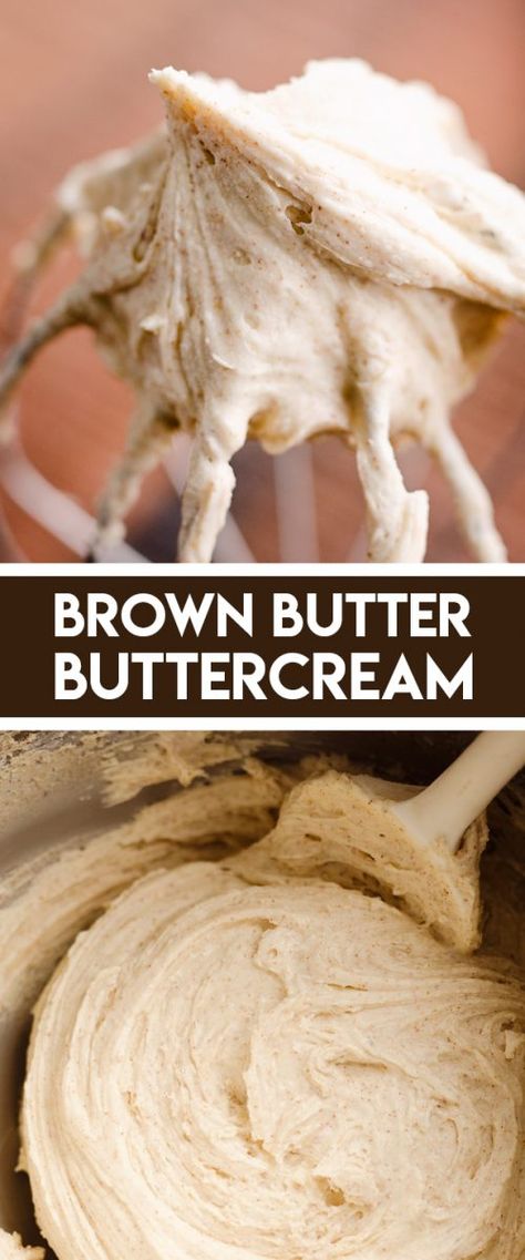 Hot Fudge Buttercream Frosting, Brown Butter Frosting Recipes Easy, Toffee Buttercream Frosting, Brown Butter Cupcake Recipe, Tan Buttercream Frosting, Stuff Buttercream Frosting, Honey Butter Cream Frosting, Browned Butter Cupcakes, Browned Butter Buttercream