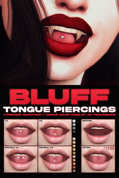 The Sims 4 Cc Piercing Septum Maxis Match, Pig Tails Sims 4 Cc, Sims 4 Cc Teeth Gap, Sims 4 Cc Red And Black Hair, Sims 44 Cc Accesories, Sims 4 Smiley Piercing, Sims 4 Facial Piercings, Sims 4 Tongue Piercing, Ts4 Jewelry Cc Patreon