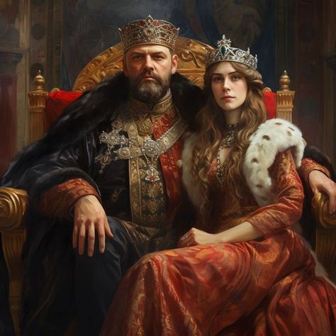 Vorstellung (@MensurMuse) / X King And Queen Character Design, Fantasy King And Queen Art, Fantasy King And Queen, King And Queen Illustration, Macbeth Poster, Salahuddin Ayyubi, Surealism Art, Old King, Queen And King